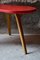 Red Tripod Coffee Table from Steiner, 1950s 5