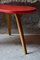 Red Tripod Coffee Table from Steiner, 1950s, Image 5