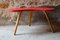 Red Tripod Coffee Table from Steiner, 1950s 1