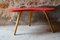 Red Tripod Coffee Table from Steiner, 1950s, Image 1