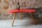 Red Tripod Coffee Table from Steiner, 1950s 4