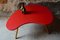 Red Tripod Coffee Table from Steiner, 1950s 7