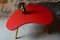 Red Tripod Coffee Table from Steiner, 1950s, Image 7