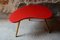 Red Tripod Coffee Table from Steiner, 1950s 8