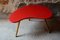 Red Tripod Coffee Table from Steiner, 1950s, Image 8