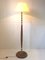 Large French Art Deco Glass & Oak Floor Lamp, 1930s 9