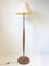 Large French Art Deco Glass & Oak Floor Lamp, 1930s 1