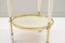 Hollywood Regency Serving Trolley in Gold & White, 1950s 7