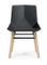 Silla de madera con asiento negro de Mobles114, Imagen 3