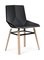 Silla de madera con asiento negro de Mobles114, Imagen 1