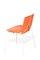 Sedia da giardino arancione con gambe in acciaio di Mobles114, Immagine 3