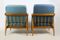 Mid-Century Scandinavian Blue & Turquoise Armchairs, 1960s, Set of 2 5