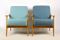 Fauteuils Bleus et Turquoise Mid-Century Scandinave, 1960s, Set de 2 3