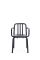 Schwarzer Tube Stuhl aus Aluminium mit Armlehnen von Mobles114 1