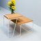 Grão #3 Side Table in Light Cork with White Legs by Mendes Macedo for Galula 6