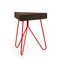 Três Stool in Dark Cork with Red Legs by Mendes Macedo for Galula, Image 3
