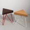 Três Stool in Dark Cork with Red Legs by Mendes Macedo for Galula 6