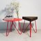 Três Stool in Dark Cork with Red Legs by Mendes Macedo for Galula 4