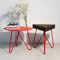 Três Stool in Dark Cork with Red Legs by Mendes Macedo for Galula, Image 4