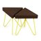 Três Stool in Dark Cork with Yellow Legs by Mendes Macedo for Galula, Image 5
