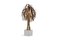 Brass Palm Tree Lamp On a White Marble Base from Maison Jansen, 1970s 2