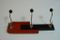 Bauhaus Red & Black Wall Coat Racks, 1920s, Set of 2 8