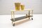 Gold, White & Black Serving Trolley, 1950s 4