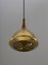 Swedish Rosewood & Perforated Brass Pendant from Falkenberg, 1960s, Image 4