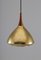 Swedish Rosewood & Perforated Brass Pendant from Falkenberg, 1960s 1