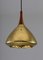 Swedish Rosewood & Perforated Brass Pendant from Falkenberg, 1960s, Image 5