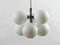 Vintage Chrome-Plated Ceiling Lamp with 6 Opal Glass Balls from Kaiser Idell, 1960s 2