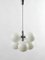 Vintage Chrome-Plated Ceiling Lamp with 6 Opal Glass Balls from Kaiser Idell, 1960s 1