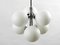 Vintage Chrome-Plated Ceiling Lamp with 6 Opal Glass Balls from Kaiser Idell, 1960s 3