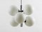 Vintage Chrome-Plated Ceiling Lamp with 6 Opal Glass Balls from Kaiser Idell, 1960s 7