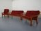 Pair of Danish Sofas & Lounge Chair Set by Poul Jeppesen, 1960s 22