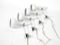 Lampade a morsetto in metallo bianco di Swiss Lamps International, anni '60, set di 4, Immagine 1