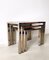 Belgian 23-Carat Gold-Plated Nesting Tables from Belgo Chrom, 1960s, Set of 3 2