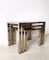 Belgian 23-Carat Gold-Plated Nesting Tables from Belgo Chrom, 1960s, Set of 3, Image 2