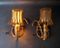Mid-Century French Rattan Wall Lights, 1950s, Set of 2 2