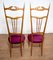 Chaises Chiavari avec Dossiers Hauts, Italie, 1950s, Set de 2 3