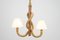 Vintage Rope & Oak Ceiling Lamp by Adrien Audoux & Frida Minet, Image 2