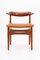 Dänische Mid-Century Cowhorn Stühle von Knud Faerch für Slagelse, 8er Set 1