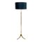 French Faux Bamboo & Brass Floor Lamp, 1970s 1