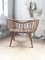 Vintage French Rattan Crib 1