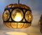 Vintage Caged Amber Glass Pendant Lamps, Set of 2, Image 10