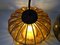 Vintage Caged Amber Glass Pendant Lamps, Set of 2 5