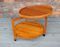 Vintage Teak Coffee Table on Wheels, 1970s, Image 3