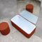 Orange Space Age Dressing Table with Stool, 1970s 10