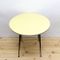 Round Metal and Yellow Formica Kitchen Table, 1960s 1