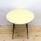 Round Metal and Yellow Formica Kitchen Table, 1960s, Image 1